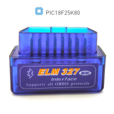 Автосканер діагностичний адаптер OBD2 ELM327 версія 1.5 Bluetooth 2 плати на чіпі PIC18F25K80 (Покращена повна версія)