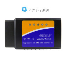 Автосканер діагностичний адаптер OBD2 ELM327 версія 1.5 Wi-Fi на чіпі PIC18F25K80 з підтримкою iOS (Повна версія)