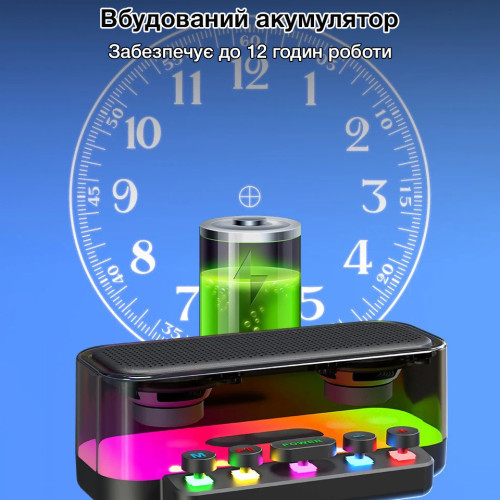 Бездротова портативна Bluetooth колонка з караоке-системою на 2 мікрофони EVIO LR Z6 (Чорний)