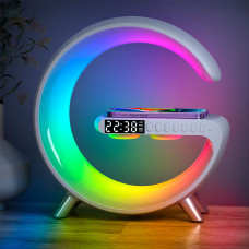 Настільна смарт лампа-нічник з бездротовою зарядкою і Bluetooth колонкою EVIO Original Quality (Білий)
