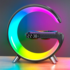 Настільна смарт лампа-нічник з бездротовою зарядкою і Bluetooth колонкою EVIO Original Quality (Чорний)