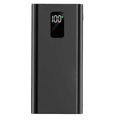 УМБ Power bank SKF D20 на 20000 мАг, PD, QC 3.0, 22,5W ліхтариком, металевий корпус (Чорний)