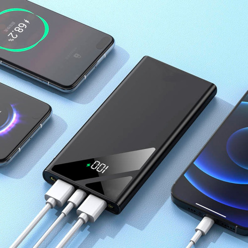 УМБ Power bank SKF D21 на 10000 мАг, PD, QC 3.0, 22,5W ліхтариком (Чорний) 