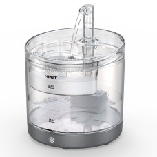 Поїлка-фонтан для котів і собак NPET WF220-TM 1.5 л з датчиком руху та акумулятором (Прозорий)