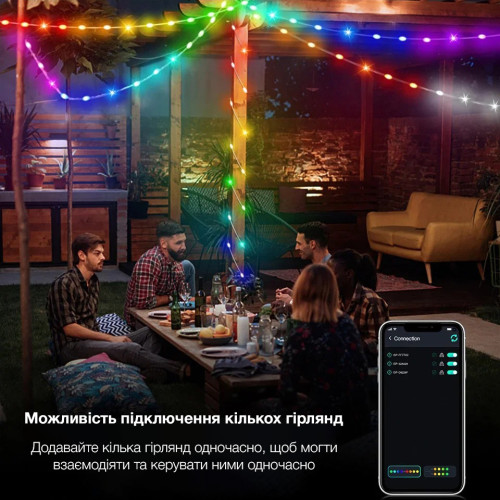 Розумна Smart гірлянда, управління з пульта і смартфона iDeal LED String 10м USB