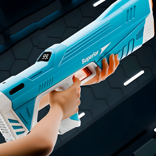 Водяний пістолет-бластер з автоматичним закачуванням води Superior 2302B (Синій)