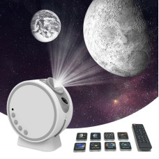 Проектор зоряного неба 8 проекцій, bluetooth колонка, білий шум 12 звуків EVIO HN-190 (Білий)