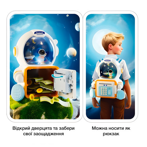 Дитяча електронна скарбничка - копілка сейф Heracles Астронавт 
